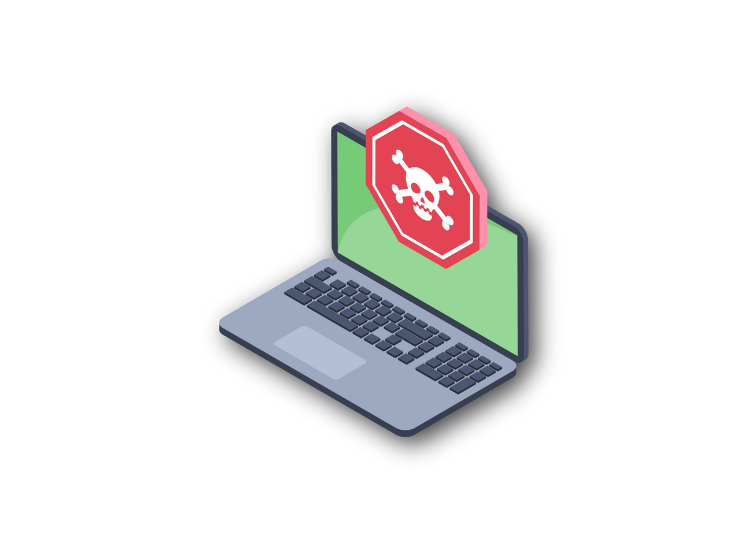 Cyber attack on laptop
