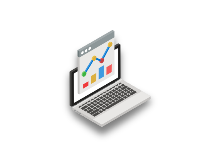 Laptop with dashboard on