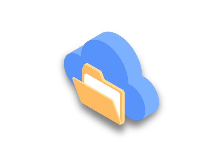 Cloud and folder