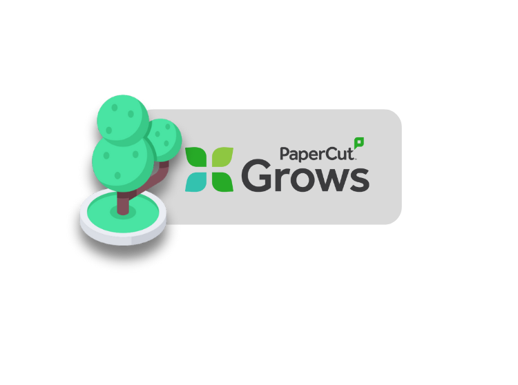 PaperCut logo and tree