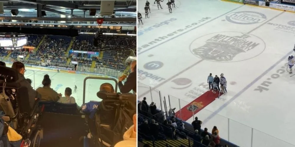 me&dee chairy visit the Nottingham Panthers