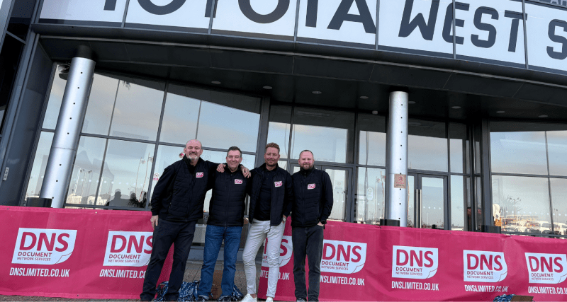 Martin, Darren, Hugh and Elliott at the Derby 10k 2025
