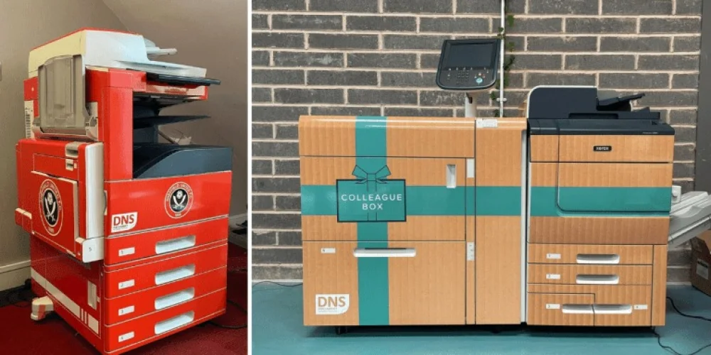 Printers Wraped in their branding by DNS