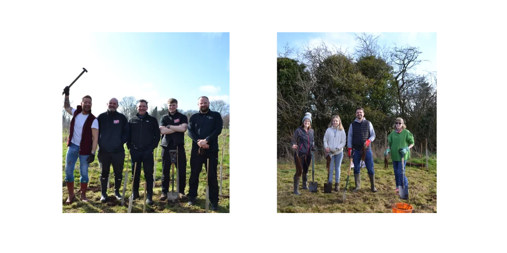 DNS Team & Customers planting trees in the Midlands