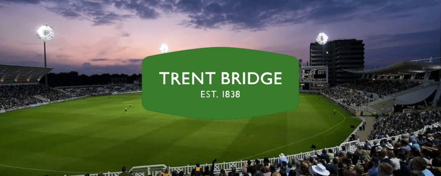 Trent bridge cricket ground with logo
